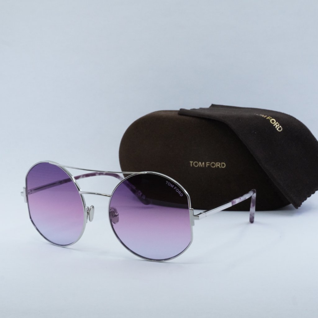Final Price! Tom Ford Dolly Ft0782 16y Shiny Palladium Sunglasses